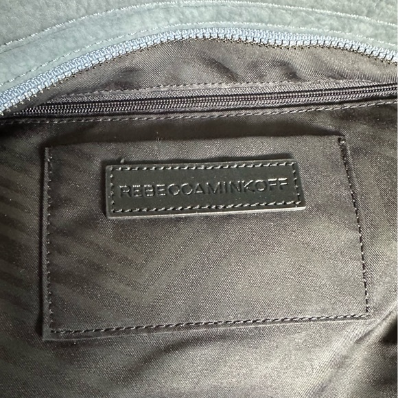 REBECCA MINKOFF Gray Suede Regan Satchel. - Picture 9 of 12